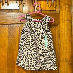 Girls leopard Romper